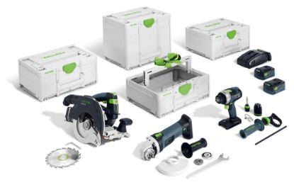 Afbeeldingen van FESTOOL Accu comboset HKC55/TPC18/AGC18/TBM137 2x 5,0Ah