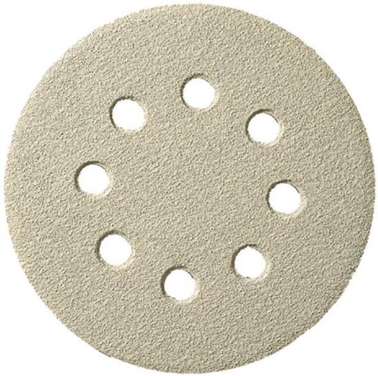Afbeeldingen van FORUM Schuurschijf met klittenband t.b.v. lakbewerking korund 8-gats 125MM K120