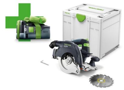 Afbeeldingen van FESTOOL Accu pendelkapzaag HKC55EB-Basic-5,0 18V 5,0Ah in systainer