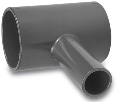 Afbeeldingen van VDL T-stuk 90° PVC-U grijs 63X32X63MM lijmmof/spie/lijmmof 10bar