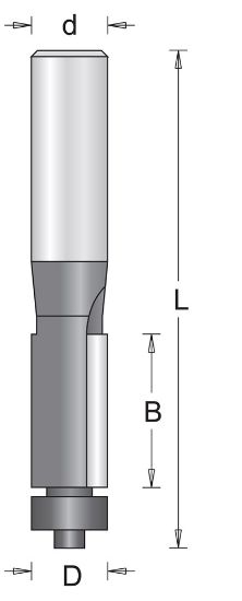 Afbeeldingen van Kantenfrees met onderlager S8MM 12,7X63MM
