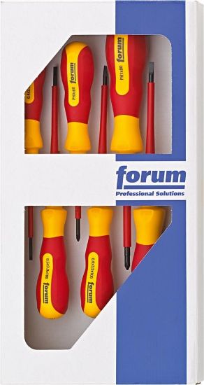 Afbeeldingen van FORUM Schroevendraaierset VDE sleuf/PZ 6x