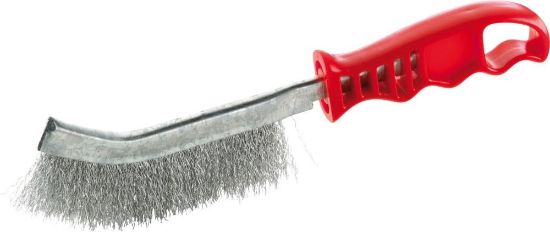 Afbeeldingen van FORUM Universele handstaalborstel gegolfd roestvrij VA-draad 260MM