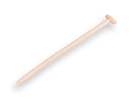 Afbeeldingen van Schopsteel essen gewaxt gebogen 90CM