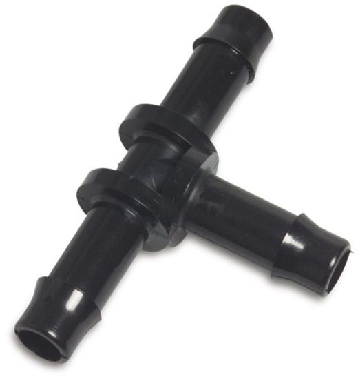 Afbeeldingen van T-stuk 90° PA (nylon) type WF zwart 13MM slangtule 10bar