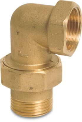 Afbeeldingen van PROFEC Radiator kniekoppeling 90° nr.956 messing type conisch ¾" binnendraad/buitendraad 40bar
