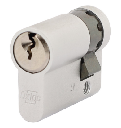 Afbeeldingen van OXLOC Profielcilinder enkel O3 vernikkeld 10/40MM SKG**