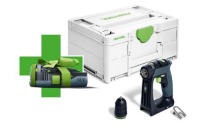 Afbeeldingen van FESTOOL Accu schroefboormachine CXS18-Basic-3,0 18V BODY in systainer