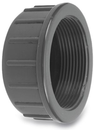 Afbeeldingen van VDL Eindkap bol PVC-U grijs 4" binnendraad 6bar
