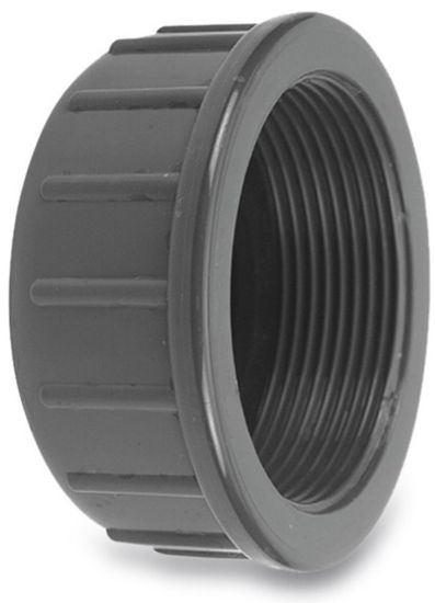 Afbeeldingen van VDL Eindkap bol PVC-U grijs 4" binnendraad 6bar