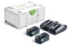 Afbeeldingen van FESTOOL Energie-set SYS 18V 2x5,0/TCL6DUO 18V Li-ion 2x accu 5,0Ah en duolader in systainer