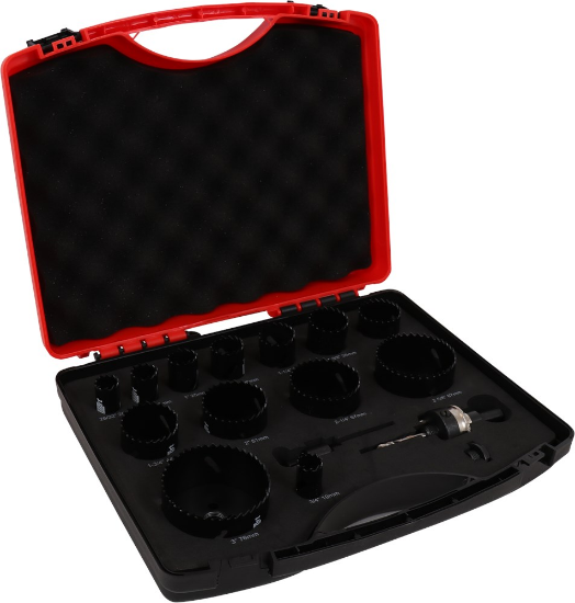 Afbeeldingen van KELFORT Opbergkoffer combi aluminium gatzaagset Bi-Metal