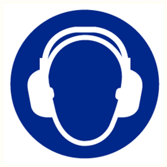 Afbeeldingen van Bord vinyl 'gehoorbescherming verplicht'