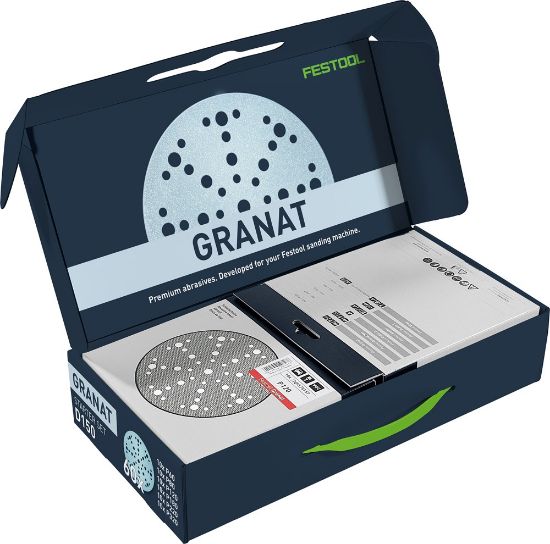 Afbeeldingen van FESTOOL Schuurschijf STF GR-Set 48 gaten 150MM K60/K80/K120/K180/K220 60x