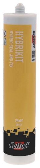 Afbeeldingen van KELFORT Hybrikit MS-poly zwart lijmen/voegen 290ML