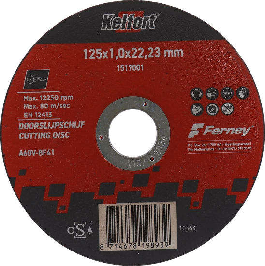 Afbeeldingen van KELFORT Doorslijpschijf vlak dun 125X1MM