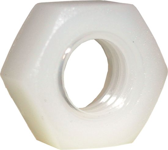 Afbeeldingen van KELFORT Zeskantmoer nylon wit DIN934 PA M4