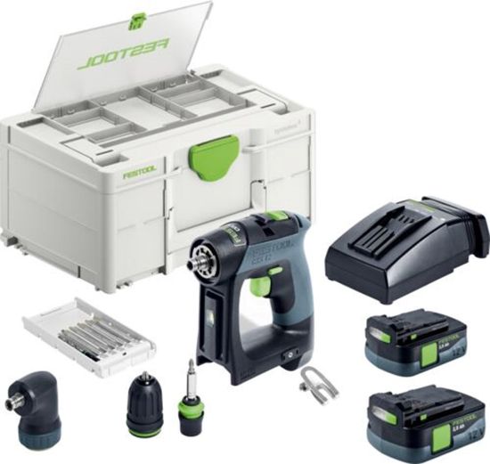 Afbeeldingen van FESTOOL Accu schroefboormachine CXS122,5-Set 10,8V 2x 2,5Ah in systainer