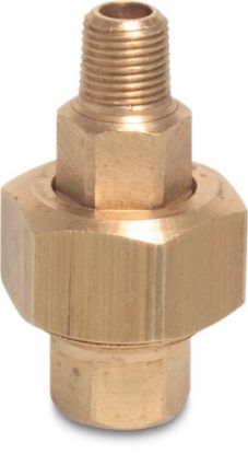 Afbeeldingen van PROFEC Koppeling nr.341 messing type conisch ½" binnendraad/buitendraad 30bar