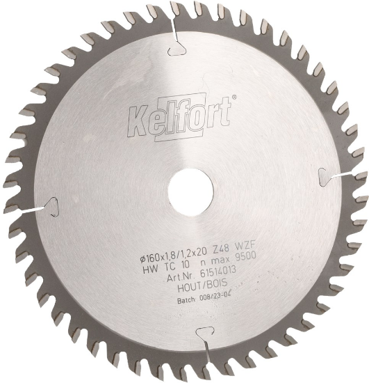Afbeeldingen van KELFORT Cirkelzaagblad HM 160X1,8X20MM Z=48 FWS