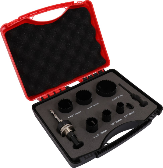 Afbeeldingen van KELFORT Opbergkoffer loodgieter aluminium gatzaagset Bi-Metal