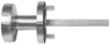 Afbeeldingen van OXLOC Deurkruk/knop + rozet D-model Coevorden RVS 37-47MM