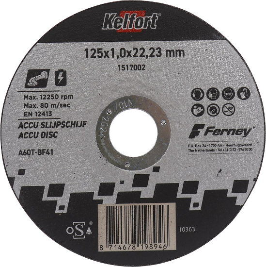 Afbeeldingen van KELFORT Doorslijpschijf vlak accu 125X1MM