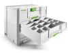Afbeeldingen van FESTOOL Inzetbak set 60X60/120X71 3xFT t.b.v. SYS-COMBI 2, SYS-COMBI 3 en SYS 4 TL-SORT/3 