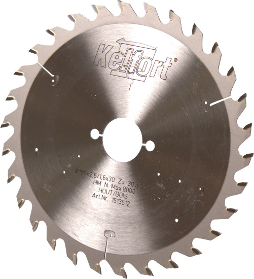 Afbeeldingen van KELFORT Cirkelzaagblad HM/HKS 190X2,6X30MM Z=30WZ