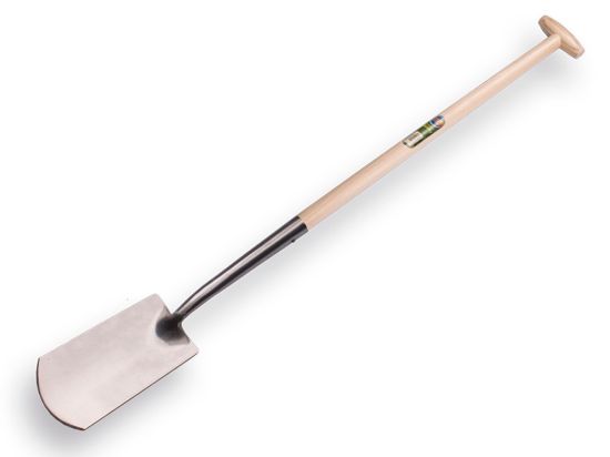 Afbeeldingen van Zwanenhalsspade gepolijst blad met steel 80CM