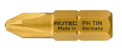 Afbeeldingen van ROTEC Schroefbit ¼" PRO PH3 25MM C6,3 TiN 2x