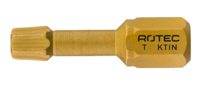 Afbeeldingen van ROTEC Torsionbit ¼" PRO T30 25MM C6,3MM conisch TiN 2x