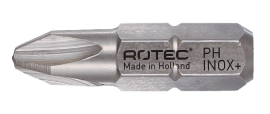 Afbeeldingen van ROTEC Schroefbit ¼" PRO PH2 25MM C6,3 INOX+ 2x