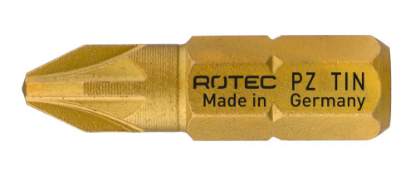 Afbeeldingen van ROTEC Schroefbit ¼" PRO PZ1 25MM C6,3 TiN 10x