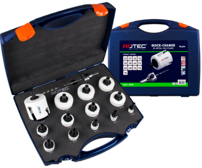 Afbeeldingen van ROTEC Gatzagenset Q-C 528 Allround zeskant 11 16-delig 19-76MM