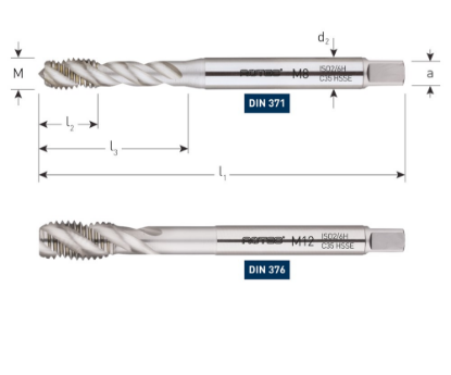 Afbeeldingen van ROTEC Machinetap HSS-E OPTI blind DIN376 M10