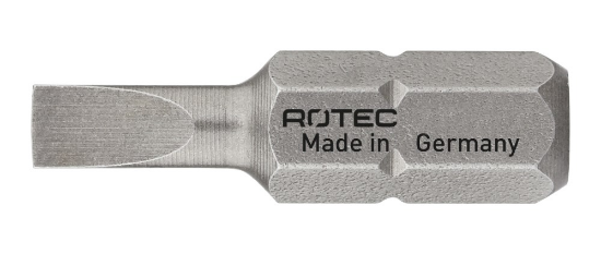 Afbeeldingen van ROTEC Schroefbit ¼" PRO sleuf 0,6X3,5MM L=25MM C6,3 BASIC 10x