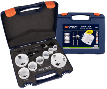 Afbeeldingen van ROTEC Gatzagenset 533 elektricien 10x 22-76MM ABS