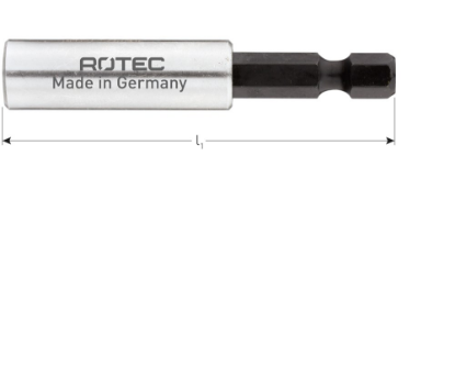 Afbeeldingen van ROTEC Bithouder E6,3X100MM magnetisch huls 10X35MM met C-ring 10x