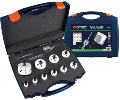 Afbeeldingen van ROTEC Gatzagenset FC 527 elektricien 6-kant 11MM 13x 22-76MM