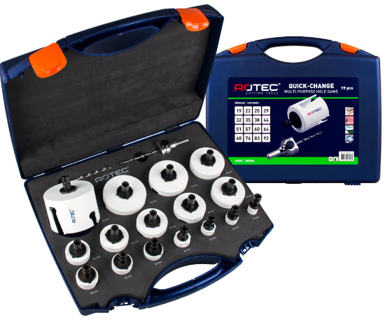 Afbeeldingen van ROTEC Gatzagenset Q-C 528 Max SDS-Plus 19-delig 19-92MM