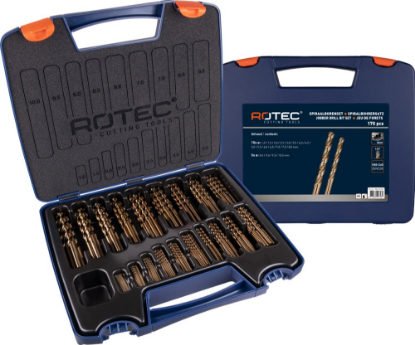 Afbeeldingen van ROTEC Metaalborenset 110 DIN338 type N 202-delig 1-13MM ABS