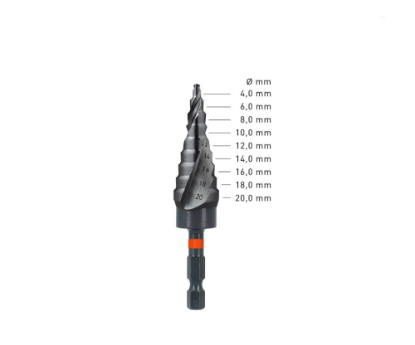 Afbeeldingen van Impact trappenboor HSS TiAIN Nr.1 6.3 4-20MM