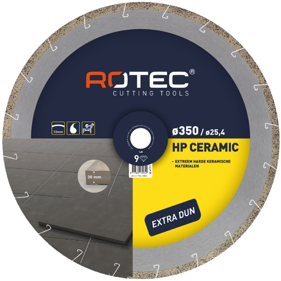 Afbeeldingen van ROTEC Diamantzaagblad CERAMIC HD 350X2,4X25,4MM
