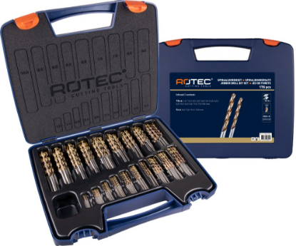 Afbeeldingen van ROTEC Metaalborenset 102 DIN338 type HD-S 170-delig 1-10MM ABS