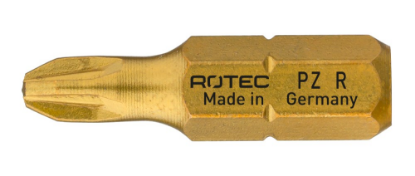 Afbeeldingen van ROTEC Schroefbit ¼" PRO PZ2R gereduceerd 25MM C6,3 TiN 10x