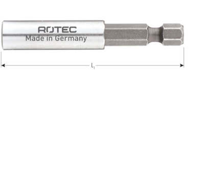 Afbeeldingen van ROTEC Bithouder E6,3X60MM magnetisch huls 10X35MM zonder C-ring 