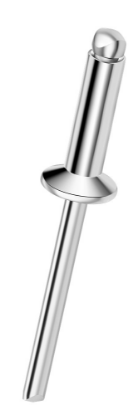 Afbeeldingen van Popnagel Q-standard open ALU/staal verzonkenkop 2,4X8MM klembereik 4,0-6,0MM