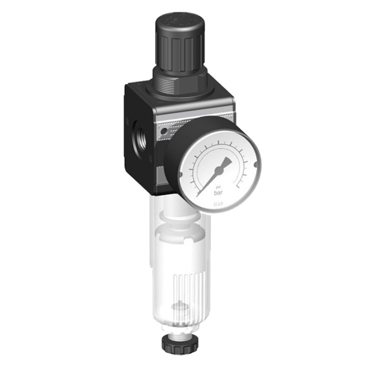 Afbeeldingen van Drukregelaar G⅛" 5µ 10bar met mano 40MM BG0
