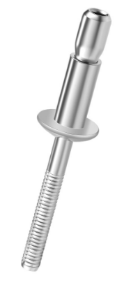 Afbeeldingen van Popnagel Q-P-Power RVS A2/RVS A2 bolkop 4,8X10,0MM klembereik 1,6-6,4MM
